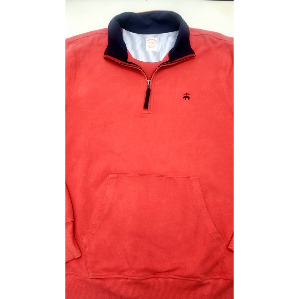 Brooks Brothers Quarter Zip Long Sleeve Collared Shirt Polo Style  Mens XL